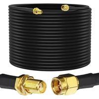 YILIANDUO 30M Cable SMA Extension d'antenne WiFi SMA Male a Femelle RG58 Cable Coaxial 50Ohm a Faible Perte pour 3G / 4G LTE 