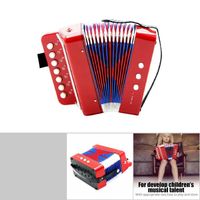 HURRISE accordéon pour enfants Enfants 7 touches 2 basses Mini petit accordéon Instrument de musique éducatif jouet rythmique