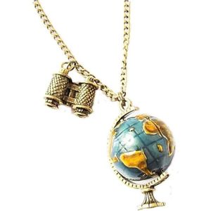 GLOBE TERRESTRE 1 Collier Vintage Avec Pendentif En Forme De Globe Terrestre Et Planète Terre, Zinc[n17334]