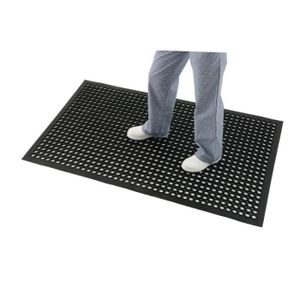 NETTOYAGE DE VOIRIE Tapis en Caoutchouc Anti-Fatigue Noir - Jantex