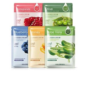 MASQUE VISAGE - PATCH Pack 6 Masques-Tissu Korean Cosmetics soin du visage,fibres végétales naturelles, texture extremement douce
