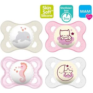 Girl Double Pack 6/ mois MAM Babyartikel original silicone I Love Daddy