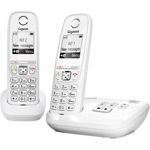 Téléphone fixe AS405A Duo Téléphone sans Fil DECT-GAP Mains-libre