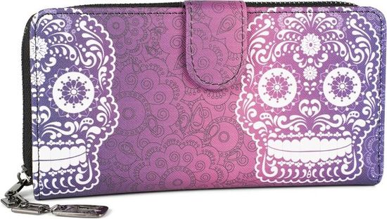 Compagnon Portefeuille Portefeuille Femme StyleBREAKER - Motif Cachemire Mandala - Fermeture Éclair 19cm Portefeuille Femme Original