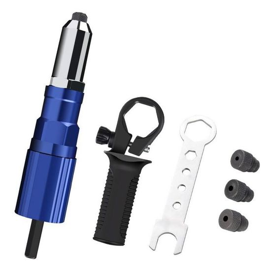 Pistolet à Riveter électrique Sans Fil 18V - Compatible Batteries BL1815 Etc., Rivets 3.2-4.8 Mm, Sans Balais, LED