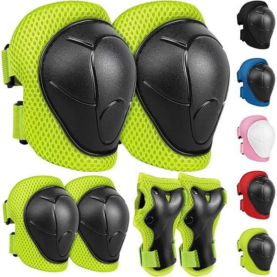Core Lot De 3 Protections 3-en-1 : Genouillères, Coudières Et Protège-Poignets Pour Skate, Roller, Trottinette Et Vélo - Toutes Tailles (Enfant/Adulte)