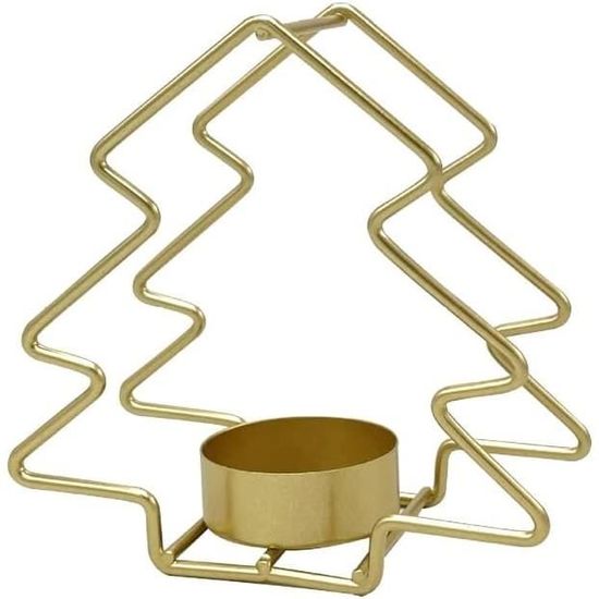 Lot De 3 Bougeoirs En Fer Forgé Doré - Photophores De Noël, Mariage, Décoration Table, 6x6x5 Cm