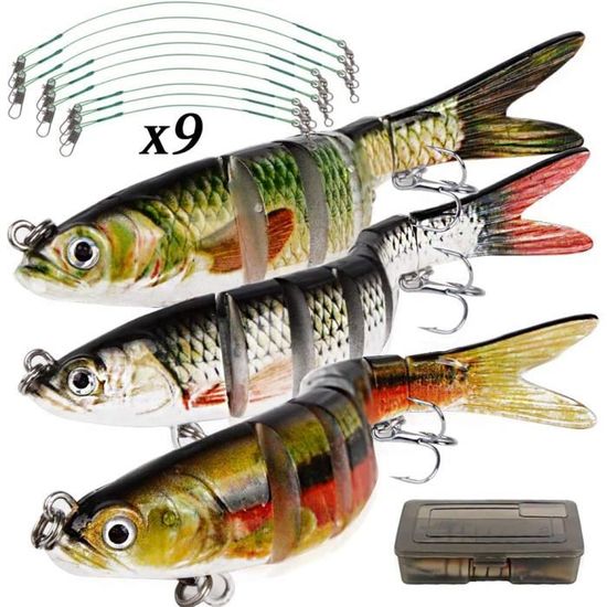 Culnflun Lot de 6 leurres de pêche en forme de méné de 4,3 g 5 cm Culnflun Lot de 6 leurres de pêche en forme de méné de 4,3 g 5 cm