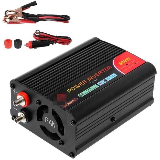 Inverseur De Voiture 12V à 220V Convertisseur De Puissance LED Onde