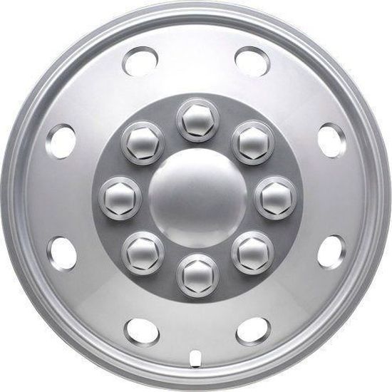 Lot De 4 Enjoliveurs Argentés 16" Pour Renault Master Utah - Compatible Camionnette, Camping-car Jusqu'à 3,5T
