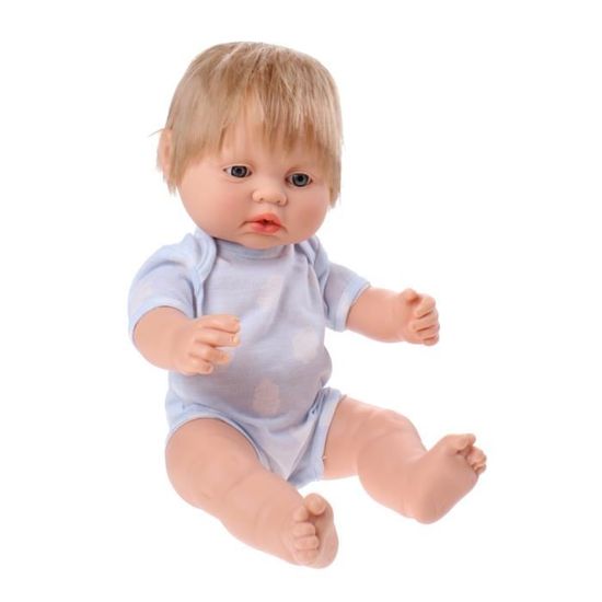 Poupée bébé Nouveau-né corps mou Africain 45 cm garçon - BERJUAN