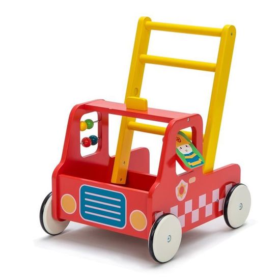 Labebe Multifonction Chariot De Marche Trieur De Pompiers Trotteur Bebe 1 3 Ans Chariot Bois Cdiscount Jeux Jouets