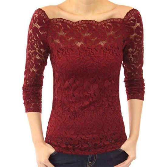 Minetom Femme Sexy Floral En Dentelle Manches Longues El gant Off minetom-femme-sexy-floral-en-dentelle-manches-longues-el-gant-off