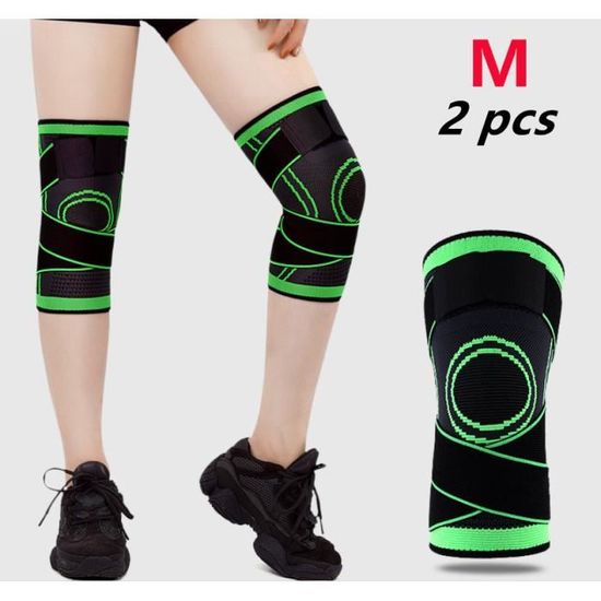 Genouillères De Compression - Taille M - Nylon Respirant - Pour Sport, Arthrose - Enfants 6-12 Ans (25-40 Kg)