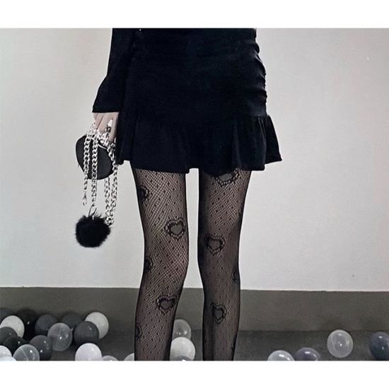 4 Pièces Cuir Jambe Collant Heartförmig Réglable Collant Gothique