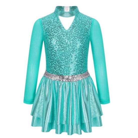 Robe De Danse Asymétrique Pour Fille - Cours, Compétition De Danse Lyrique/modern Jazz - Taille 5-16 Ans