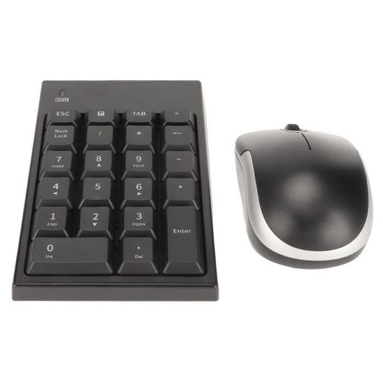 Pavé Numérique, Technologie Sans Fil 2,4 GHz, Clavier USB, Souris 1200