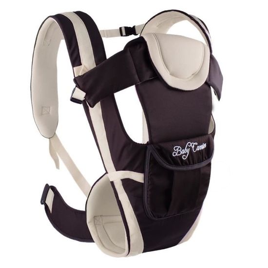 Porte bébé ergonomique ventral et dorsal SCREL - Beige & Marron - De 0 à 36 mois