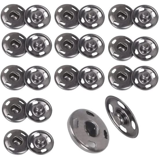 Lot De 10 Boutons-Pression Magnétiques Sans Couture - Or Et Argent - Pour Sacs, Vêtements, DIY - RYMAUP