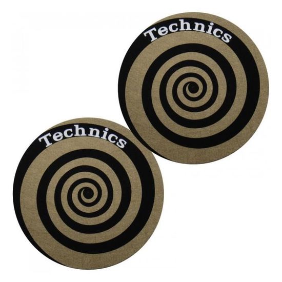 Feutrines Slipmats x2 Technics Spirale Gold Cdiscount TV Son Photo