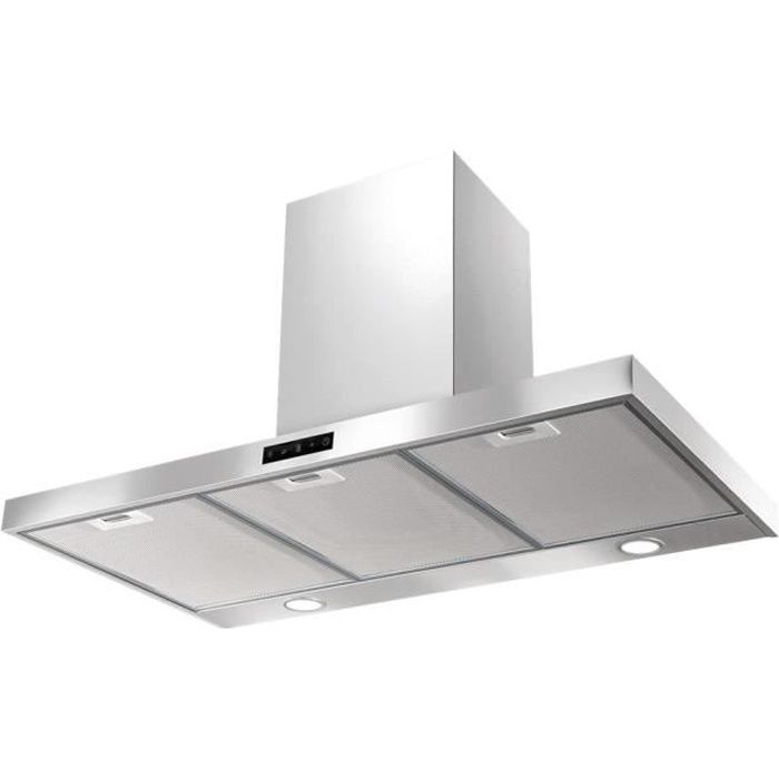 Airlux AHBF970IX Hotte hotte décorative largeur : 90 cm profondeur : 48 cm evacuation & recyclage acier inoxydable