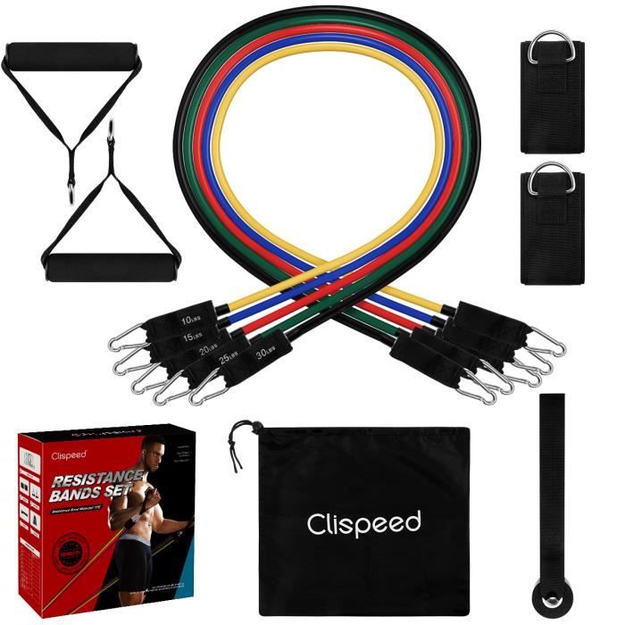 Bandes de Resistance Elastiques Musculation Set Fitness Exercice Bandes Kit pour Fitness Yoga Gym Entraînement Hommes Femmes