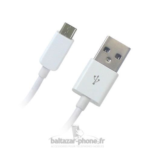 Cable USB blanc chargeur pour SAMSUNG S