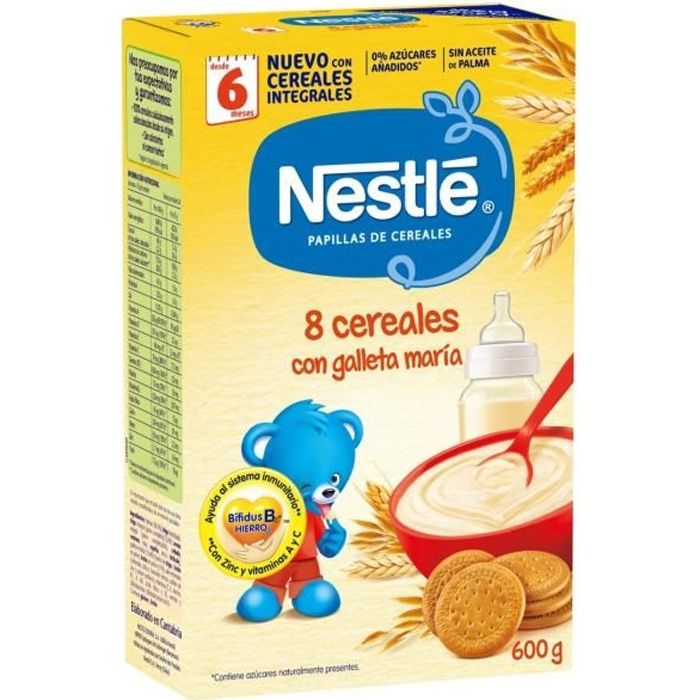 Nestlé+8 bouillie de céréales avec biscuit Maria 900 g de poudre