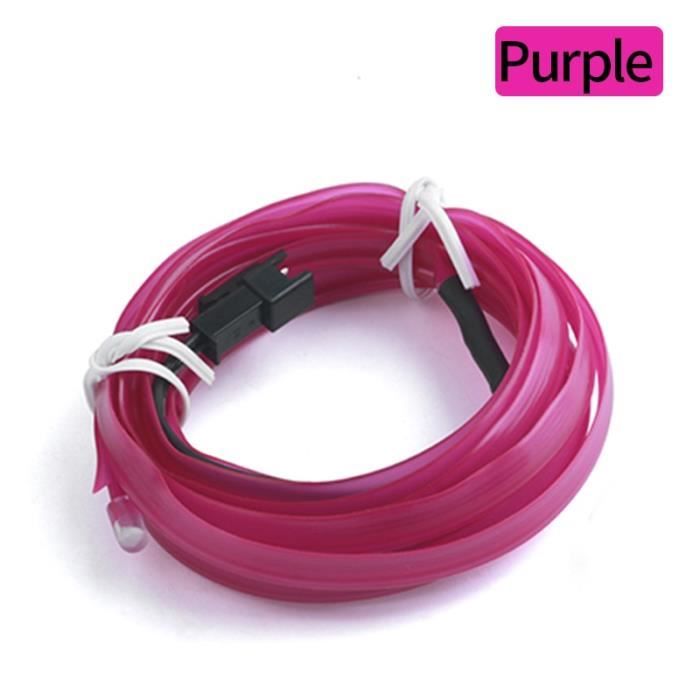 couleur violet LED LUMIÈRE AMBIANTE EL FIL CORDÈRE BANDE DE TUBE AU NÉON FLEXIBLE Lampe Bricolage Atmosphère