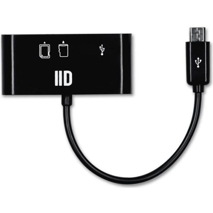 Lecteur de cartes SD / microSD / port micro USB