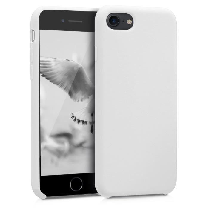 kwmobile Coque Apple iPhone 7 / 8 - Coque pour Apple iPhone 7 / 8 - Housse de téléphone en silicone blanc
