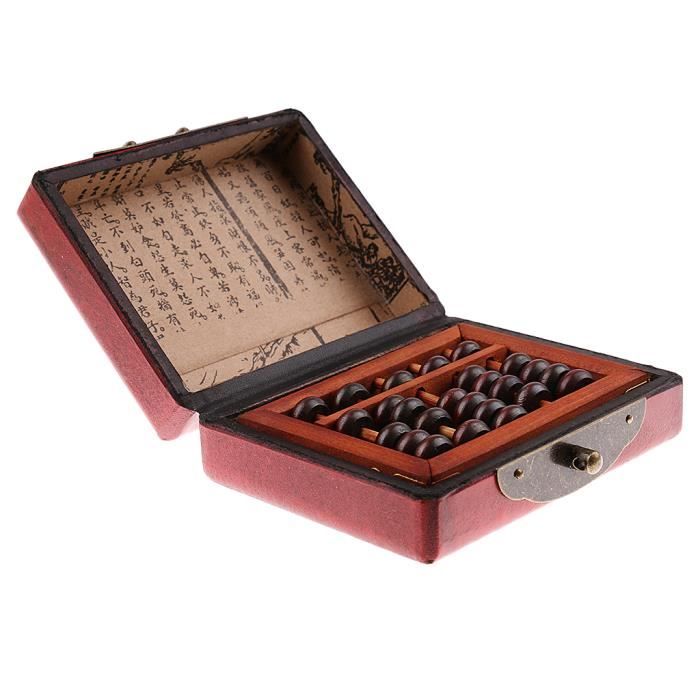 Boulier Bois Jouet Montessori Abaque Mathematiques Apprendre à Compter Boulier pour Enfant avec Boîte - 5 Rangs SUNNIMIX