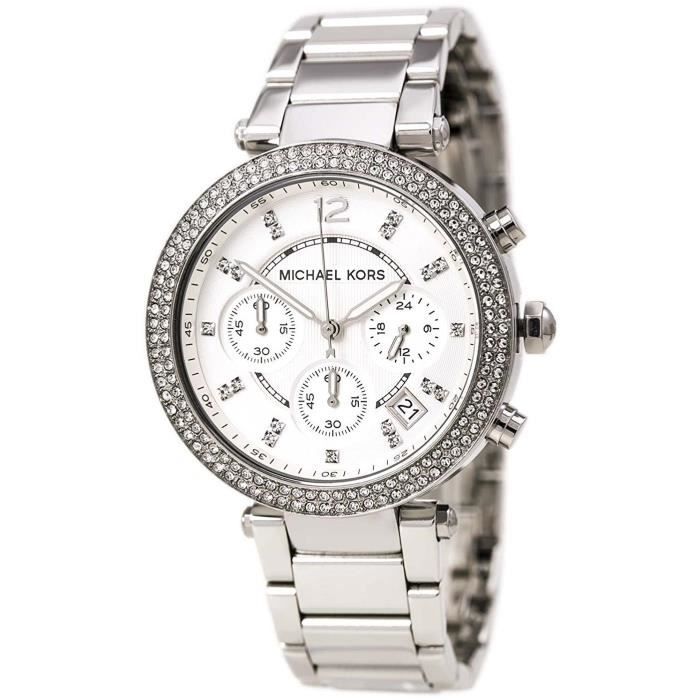 Michael Kors Parker Femme 39mm Bracelet Acier Inoxydable Quartz Montre MK5353