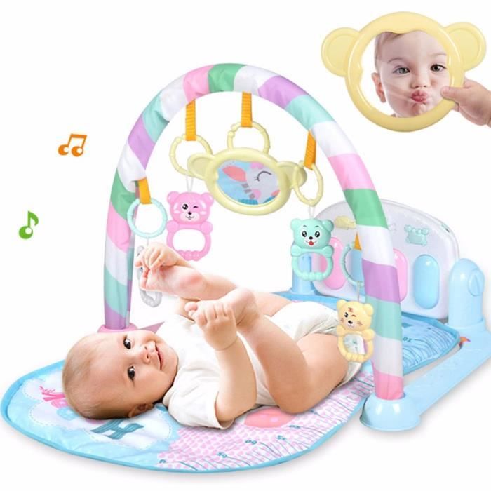 TAPIS D'EVEIL Tapis de JEU POUR BéBé couverture tapis avec musique Piano pédale fitness cadre Jouet