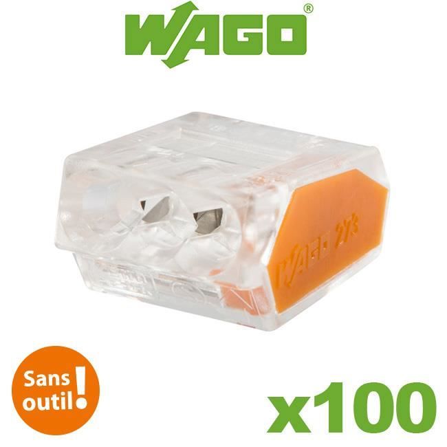 Pot de 100 bornes 3 entrées S273 WAGO