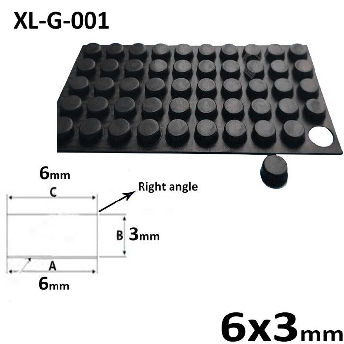 PATIKIL Coupe Planche Pieds, 16 Paquet Rond Caoutchouc Pieds Pare-Chocs