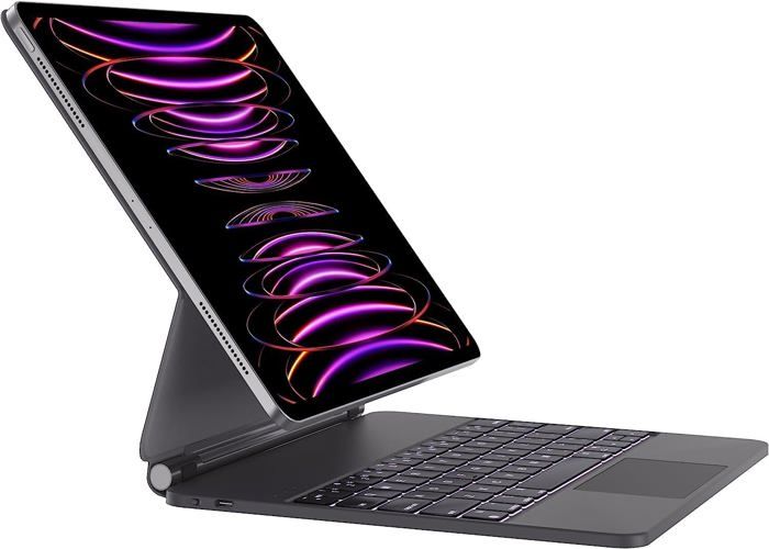 Étui Clavier Rotatif 360° Rétroéclairé Pour IPad Air 11" Et IPad Pro 11" - Compatible Modèles M3, M2, 4e/5e Génération - Pavé Tactile - Couleur Or Rose