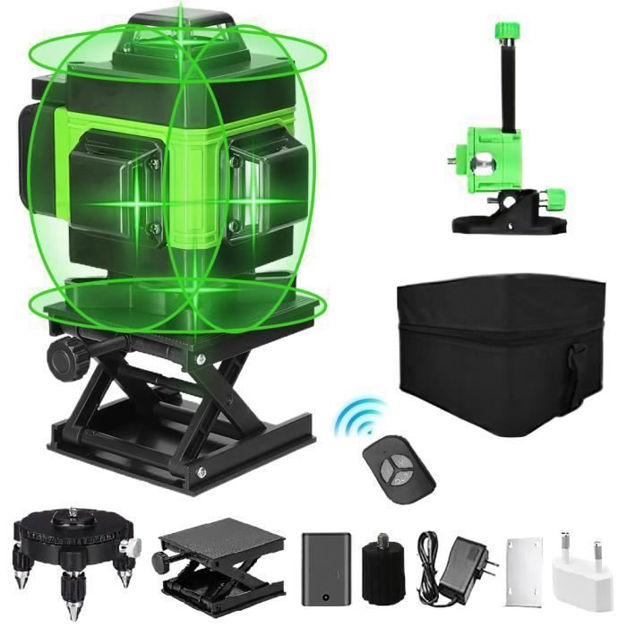 ONEVAN-Niveau Laser 4D à Faisceau Vert, 16 Lignes, Auto-Abrasif, 360 Horizontal et Vertical, Injuste  1420