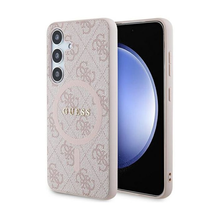 Coque de téléphone Guess 4G Collection Cuir et métal Compatible MagSafe