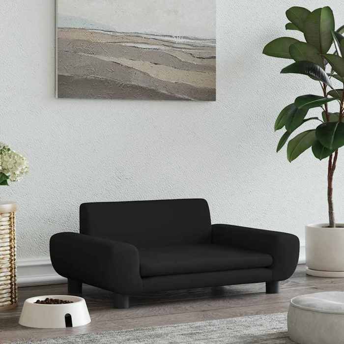 Lit Pour Chien vidaXL 90x53x30 cm – Similicuir, Cadre En Bois - vue 7