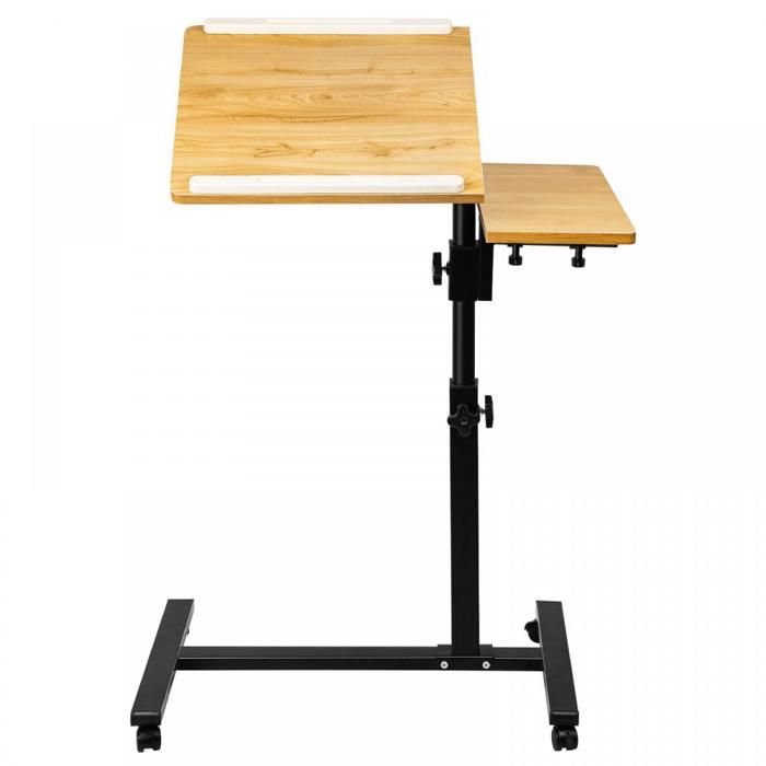 Tables de lit, avec roulettes, Table pour Ordinateur Portable, Ordinateur Portable, Bureau pour étudier, Travailler, Manger (Couleur : B, Taille : 220 x 40 cm