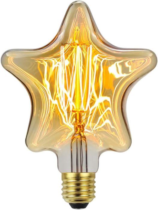 Ampoule en Forme Détoile Vintage Antique Art Rétro Ampoule Décorative pour La Décoration de La Maison de Chambre de Mariage