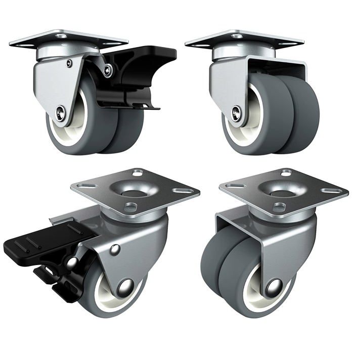 Roulette Charge Lourde de 50mm Roulettes pour Meubles avec Frein de Sécurité pour Charges Lourdes Capacité Totale de 400KG (2 avec