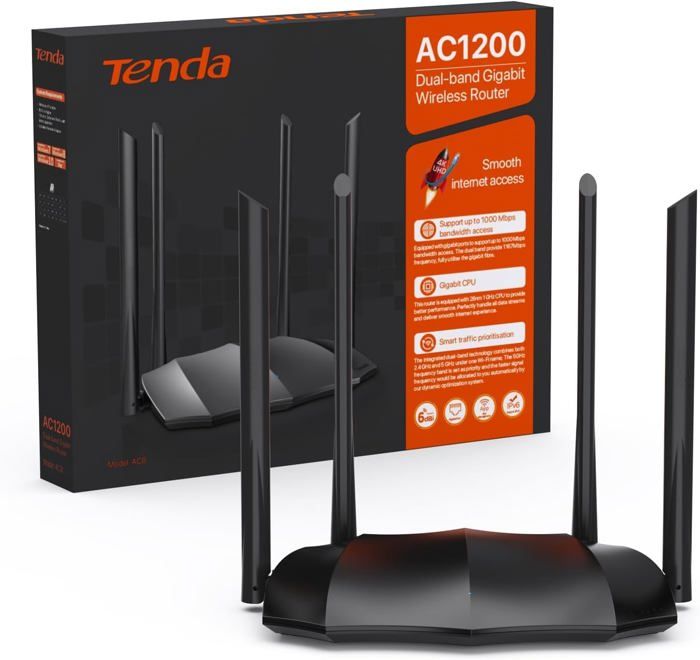 Ac8 Ac1200 Wifi Router - Wireless Router, Dual Band 5Ghz/2.4Ghz, 3 ...