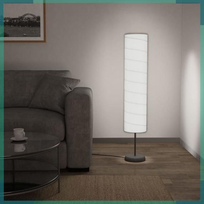 ASHATA Lampadaire avec support 121 cm Blanc E27 -FHE51037 ASHATA Lampadaire avec support 121 cm Blanc E27 -FHE51037