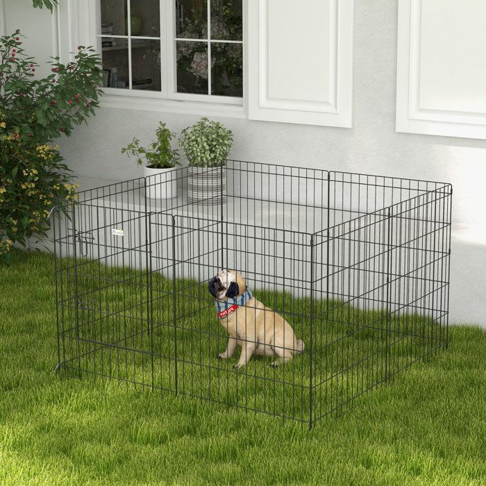 Comparer les prix de Parc enclos modulable pour chiens lapins rongeurs clôture pour petits animaux intérieur et extérieur 76 x 61 cm noir