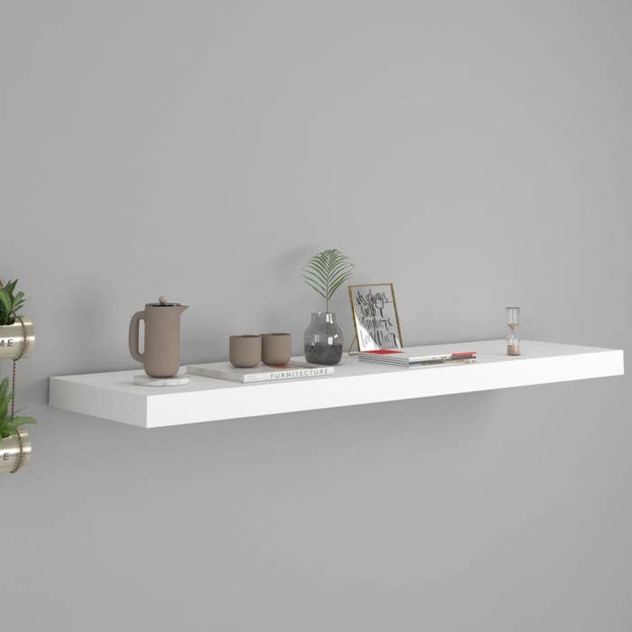 Étagère murale flottante - vidaXL - Blanc - MDF - 90x235x38 cm