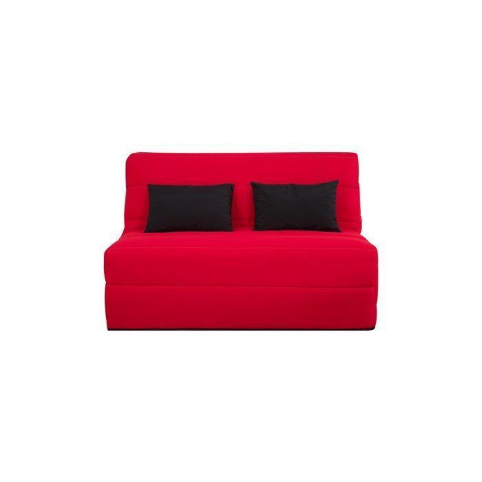 Banquette convertible BZ SALMA - RELAXIMA - Couchage 140 x 190 pearl rouge Banquette convertible BZ SALMA - RELAXIMA - Couchage 140 x 190 pearl rouge