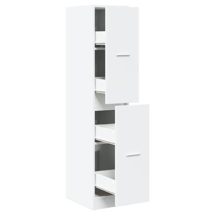 Blanc Armoire dapothicaire CLARENCE Armoire à pharmacie/cuisine blanche 30 x 41 x 1445 cm Bois dingénierie LV2425