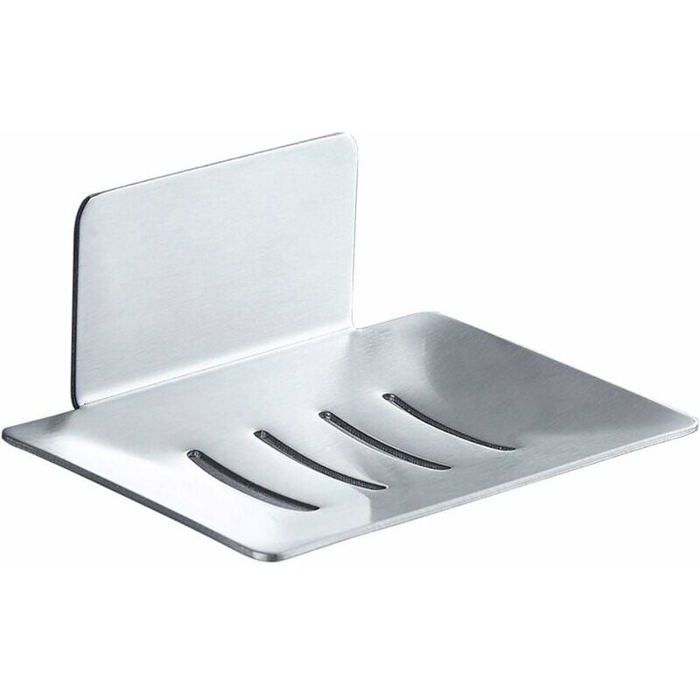 Porte-Savon Mural Porte-Savon Adhésif de Douche Métal Boite a Savon Etagere sans Perçage pour Salle de Bain Cuisine Porte Eponge